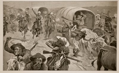 Eroberung eines Burenkonvois durch General Frenchs Truppen in der Nähe von Kimberley von Stanley L. Wood